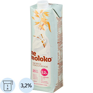 Напиток растительный Nemoloko Классич овсян с кальц и витам В2 3,2% 1л 0922