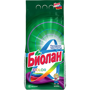 Порошок стиральный СМС Биолан Color Автомат 9000гр