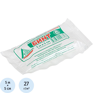 Бинт нестер.5мх5см,Навтеск/Life пл.27г 6498/21 ШК04871