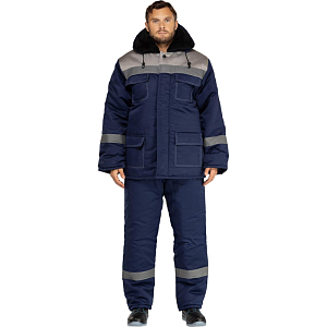 Костюм зим муж (куртка, бр) з35 син/сер 120-124/158-164 (Арсенал-СП)