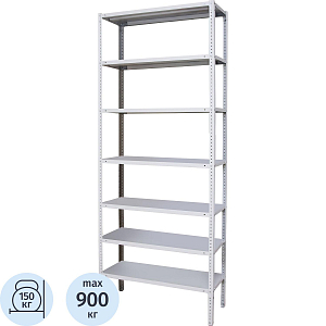 Стеллаж металлический 0MX_P_МС-257/400 с 7-ю полками 1000x400x2500