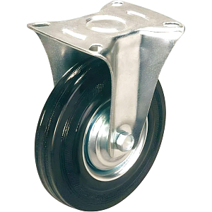 Колесо для тележки FC 200, непов, литая резина, без торм, 200мм