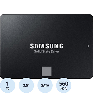 SSD накопитель Samsung 870 EVO 2.5 SATA III 1Tb(R560/W530MB/s)(MZ-77E1T0BW)