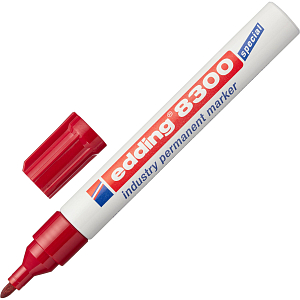 Маркер для агрессивной среды EDDING E-8300/2 красный 1,5-3мм