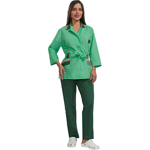 Костюм жен (куртка, бр) у04 салат/зел 104-108/170-176