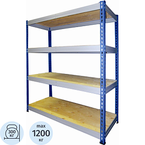 Стеллаж металлический SK6_MZ_МКФ15614-2.0   груз. 4 полки 1525х610х2000