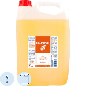 Средство для мытья посуды  Лазурит гель  с запахом грейпфрута, 5л