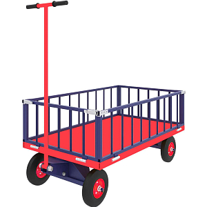 Тележка платформенная, усил., с поворот ось ТПОБ 2 Т (600х900х300),d250мм