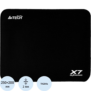 Коврик для мыши A4Tech X7 Pad X7-200S Мини черный 250x200x2мм