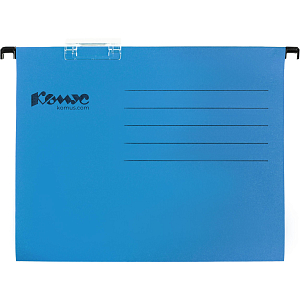 Папка подвесная регистратура Комус синяя Foolscap, 25 шт
