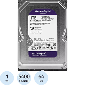 Жесткий диск Western Digital Purple 1Tb, SATA(WD11PURZ)