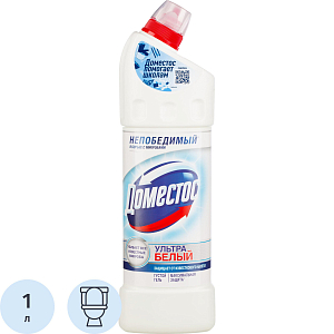 Средство для сантехники Доместос ЭКСПЕРТ СИЛА 7 УЛЬТРА БЕЛЫЙ 1л