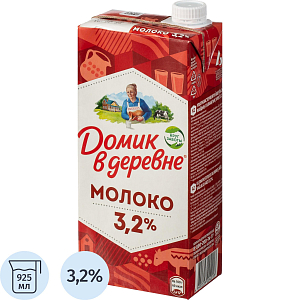 Молоко Домик в Деревне 3,2% 950г